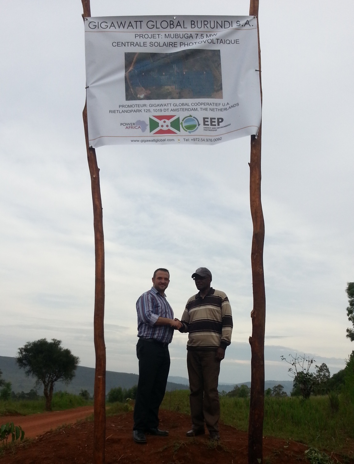 VP of Finance Michael Fichtenberg on site in Burundi with Presidential Advisor the Honorable Jean Jacques Nyenimigabo